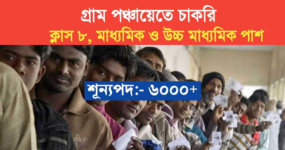 6652 jobs in Gram panchayat Application for Class VIII Secondary and HS Pass