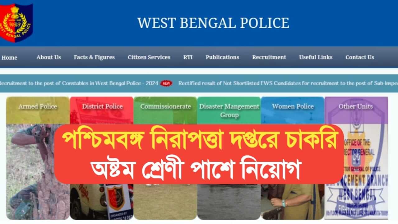 WB Directorate of Security Driver Recruitment 2026